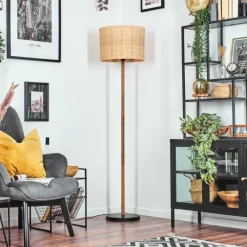 Luminaires Scandinaves-hofstein Cavaca Lampadaire Écru, Noir, 1 lumière