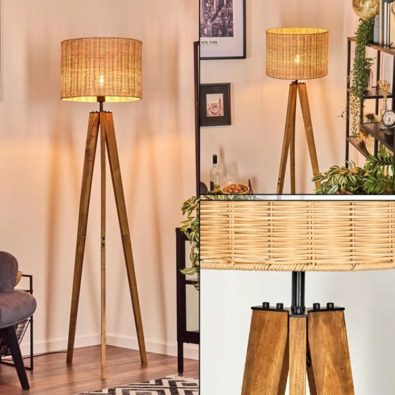 hofstein Cavaca Lampadaire, Liseuse Écru, Noir, 1 lumière