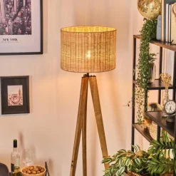 hofstein Cavaca Lampadaire, Liseuse Écru, Noir, 1 lumière