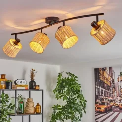 Luminaires Scandinaves-hofstein Cavaca Plafonnier Noir, 4 lumières