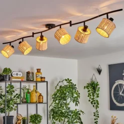 hofstein Cavaca Plafonnier Noir, 6 lumières