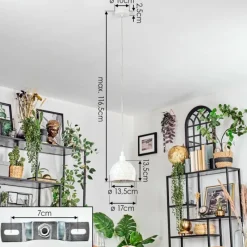 Luminaires Scandinaves-hofstein Ceira Suspension, Suspension Blanc, 1 lumière