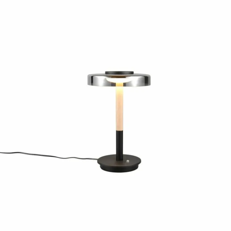 Suspension Verre Fumé-Luminaires Trio Celeste Lampe à poser LED Noir, 1 lumière