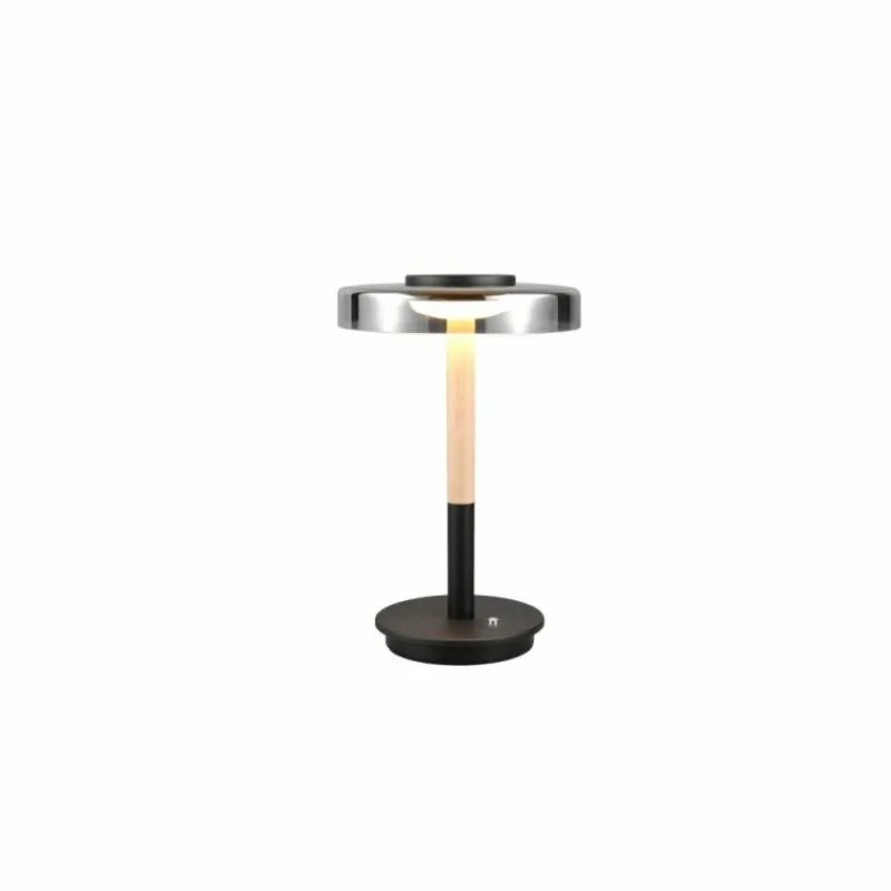 Suspension Verre Fumé-Luminaires Trio Celeste Lampe à poser LED Noir, 1 lumière