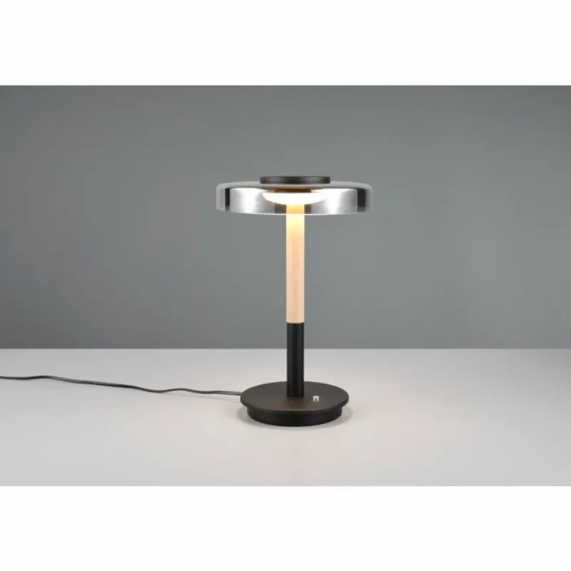 Suspension Verre Fumé-Luminaires Trio Celeste Lampe à poser LED Noir, 1 lumière