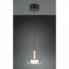 Suspension Verre Fumé-Luminaires Trio Celeste Suspension LED Noir, 1 lumière