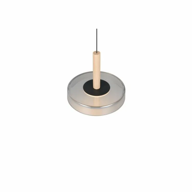 Suspension Verre Fumé-Luminaires Trio Celeste Suspension LED Noir, 1 lumière