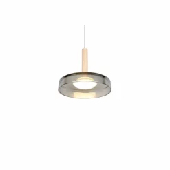 Suspension Verre Fumé-Luminaires Trio Celeste Suspension LED Noir, 1 lumière