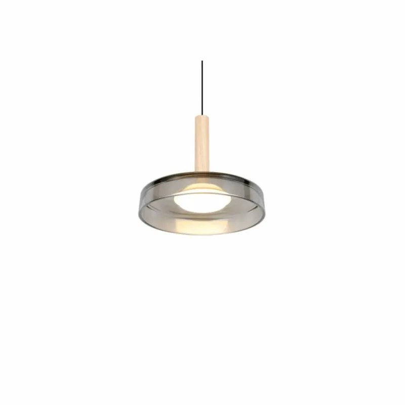 Suspension Verre Fumé-Luminaires Trio Celeste Suspension LED Noir, 1 lumière
