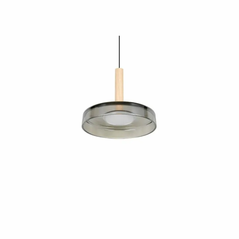 Suspension Verre Fumé-Luminaires Trio Celeste Suspension LED Noir, 1 lumière