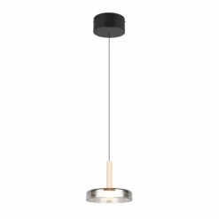 Suspension Verre Fumé-Luminaires Trio Celeste Suspension LED Noir, 1 lumière