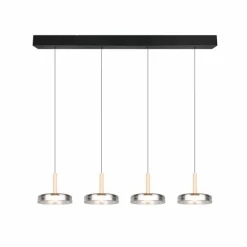 Suspension Verre Fumé-Luminaires Trio Celeste Suspension LED Noir, 1 lumière
