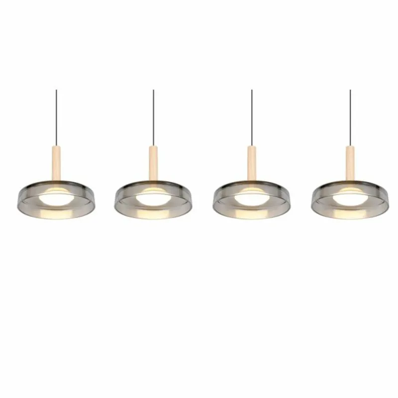 Suspension Verre Fumé-Luminaires Trio Celeste Suspension LED Noir, 1 lumière