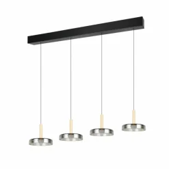 Suspension Verre Fumé-Luminaires Trio Celeste Suspension LED Noir, 1 lumière