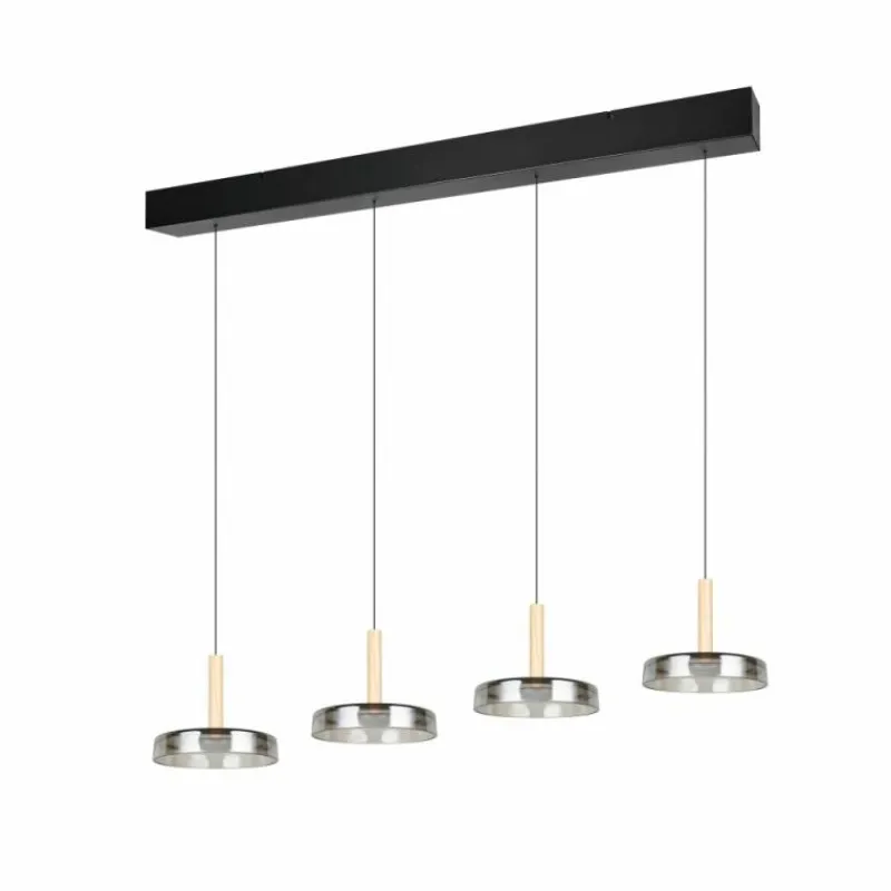Suspension Verre Fumé-Luminaires Trio Celeste Suspension LED Noir, 1 lumière