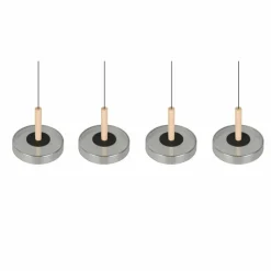Suspension Verre Fumé-Luminaires Trio Celeste Suspension LED Noir, 1 lumière