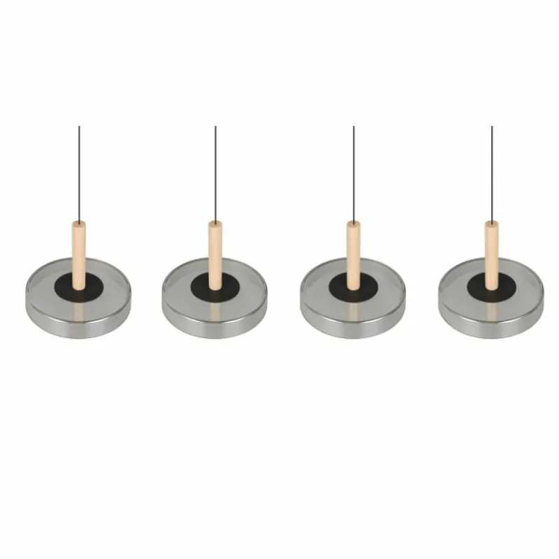 Suspension Verre Fumé-Luminaires Trio Celeste Suspension LED Noir, 1 lumière