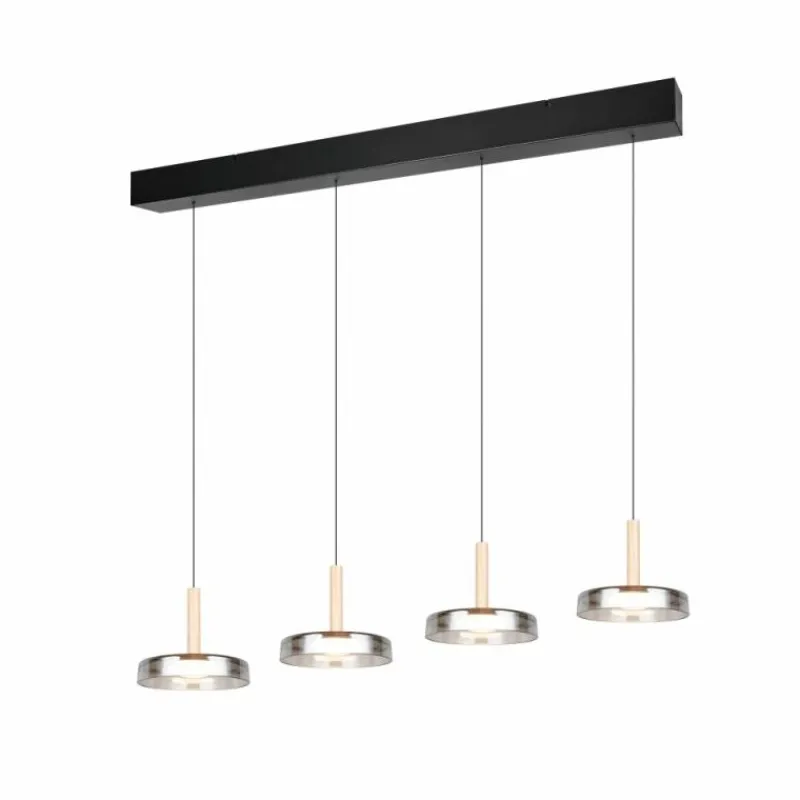 Suspension Verre Fumé-Luminaires Trio Celeste Suspension LED Noir, 1 lumière