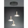 Suspension Verre Fumé-Luminaires Trio Celeste Suspension LED Noir, 1 lumière