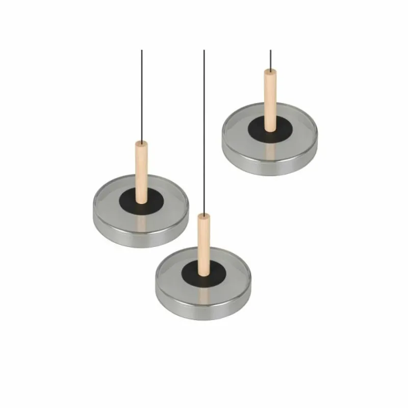 Suspension Verre Fumé-Luminaires Trio Celeste Suspension LED Noir, 1 lumière