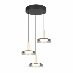 Suspension Verre Fumé-Luminaires Trio Celeste Suspension LED Noir, 1 lumière