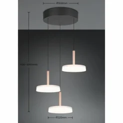 Luminaires Trio Celeste Suspension LED Brun, 1 lumière