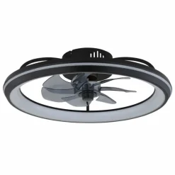Luminaires Globo Lighting Celeste Ventilateur de plafond lumineux LED Noir, 1 lumière, Télécommandes