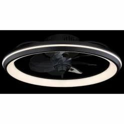 Luminaires Globo Lighting Celeste Ventilateur de plafond lumineux LED Noir, 1 lumière, Télécommandes