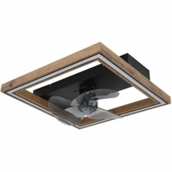 Luminaires Globo Lighting Celinata Ventilateur de plafond lumineux LED Noir, 1 lumière, Télécommandes