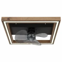 Luminaires Globo Lighting Celinata Ventilateur de plafond lumineux LED Noir, 1 lumière, Télécommandes