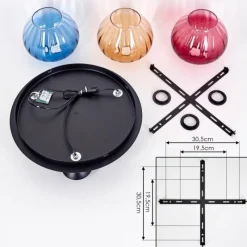 hofstein Cem Plafonnier Bleu, Jaune, Clair, Rouge, 3 lumières