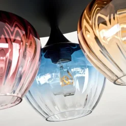 hofstein Cem Plafonnier Bleu, Jaune, Clair, Rouge, 3 lumières