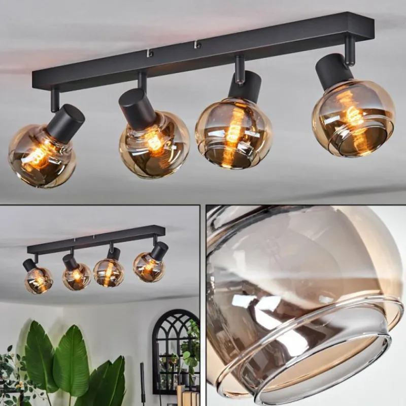 hofstein Cevio Plafonnier Noir, 4 lumières