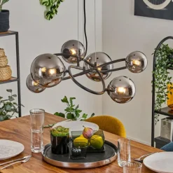 hofstein Chariton Suspension Noir, 6 lumières