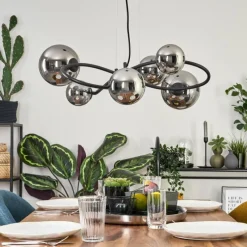 hofstein Chariton Suspension Noir, 6 lumières