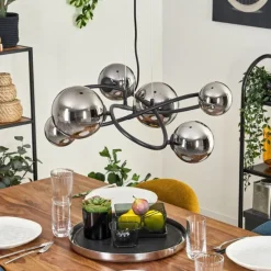 hofstein Chariton Suspension Noir, 6 lumières