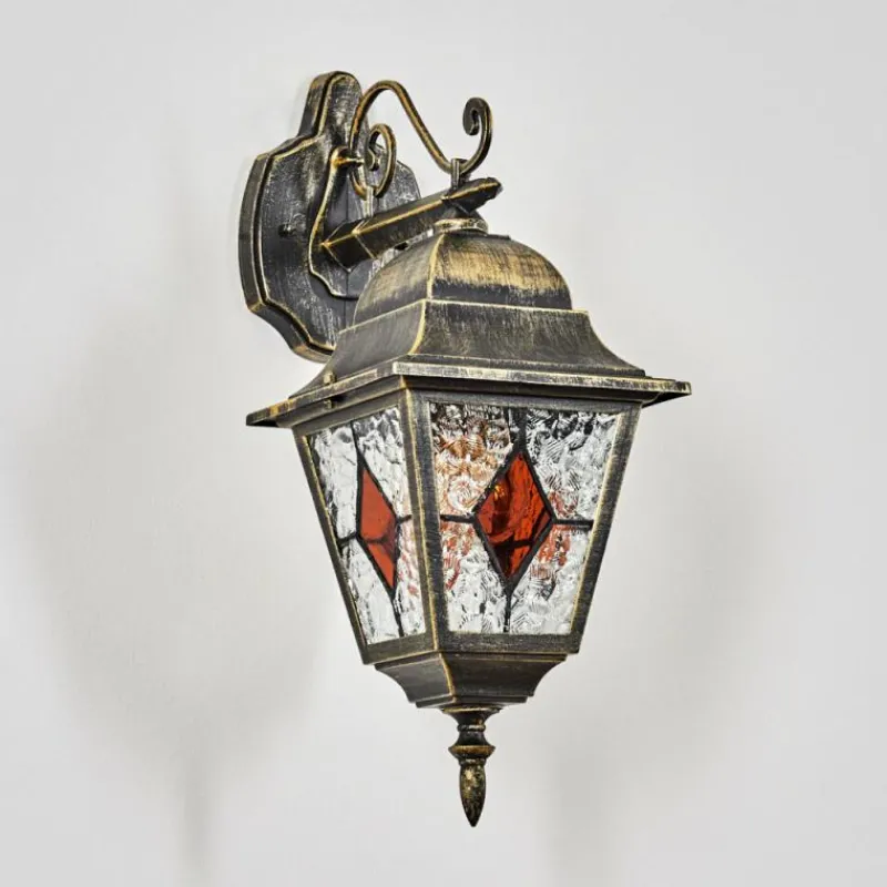 Luminaires Rustiques-hofstein Chatelain Luminaire extérieur, Lampe murale d´extérieur Or, Noir, 1 lumière