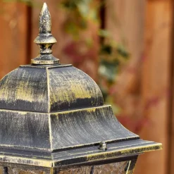 Luminaires Rustiques-hofstein Chatelain Luminaire extérieur, Eclairage de chemin Or, Noir, 1 lumière