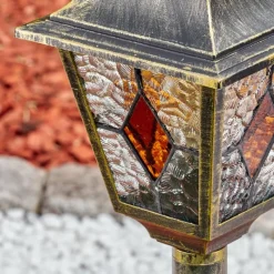 Luminaires Rustiques-hofstein Chatelain Luminaire extérieur, Eclairage de chemin Or, Noir, 1 lumière