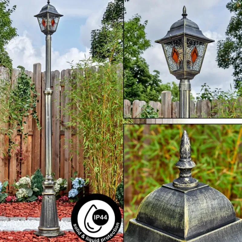 Luminaires Rustiques-hofstein Chatelain Luminaire extérieur, Réverbère, Eclairage de chemin Or, Noir, 1 lumière