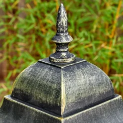 Luminaires Rustiques-hofstein Chatelain Luminaire extérieur, Réverbère, Eclairage de chemin Or, Noir, 3 lumières