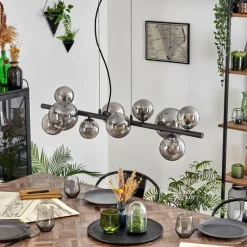 hofstein Chehalis Boule lumineuse, Suspension Fumé, 10 lumières