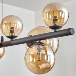hofstein Chehalis Boule lumineuse, Suspension Ambre, 10 lumières