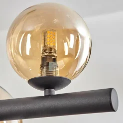 hofstein Chehalis Boule lumineuse, Suspension Ambre, 10 lumières