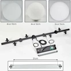 hofstein Chehalis Boule lumineuse, Suspension Blanc, 10 lumières