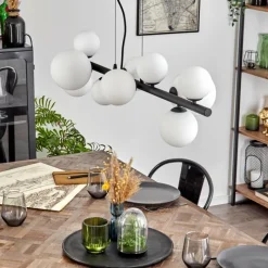 hofstein Chehalis Boule lumineuse, Suspension Blanc, 10 lumières