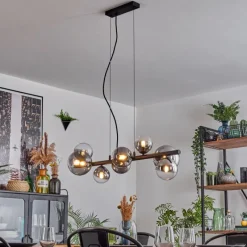 hofstein Chehalis Boule lumineuse, Suspension Clair, Fumé, 8 lumières