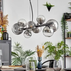 hofstein Chehalis Boule lumineuse, Suspension Clair, Fumé, 8 lumières