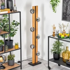 hofstein Chehalis Boule lumineuse, Lampadaire Écru, Noir, 6 lumières