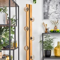 hofstein Chehalis Boule lumineuse, Lampadaire Écru, Noir, 6 lumières